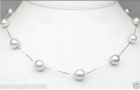 

Free Shipping >> 10-11mm natural south seas white pearl necklace 18inch