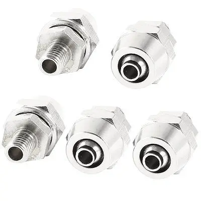 5 Pcs 5mm Male Thread to 4mmx6mm Pipe Air Pneumatic Quick Straight Connectors photo