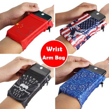 

Queshark Running Armband Bag Phone Wrist Wallet Pouch Basketball Badminton Sweatband Jogging Cycling Gym Fitness Wristband Bag