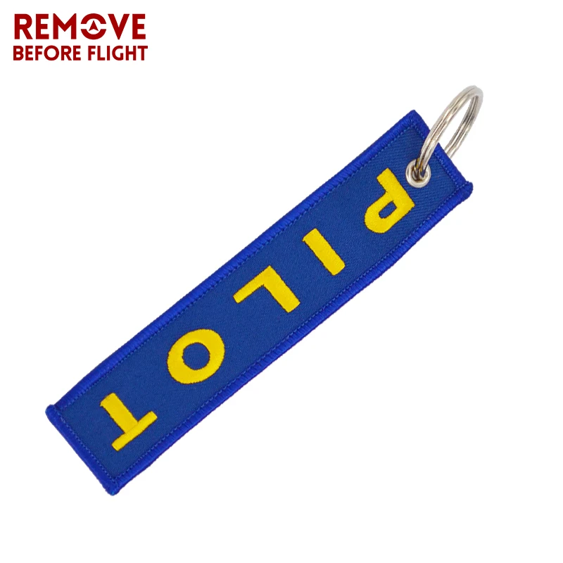 Remove Before Flight Pilot Key Chain OEM Key Chains Jewelry Embroidery Safety Tag Aviation Gifts Special Blue Pilot Luggage Tags4