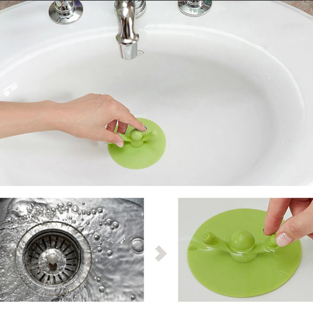 

creative Rubber Floor Drain Plug Bath Tub Sink Stopper Cap Kitchen Bathroom Laundry Bathtub Drainage Sink Wash Basin accessories