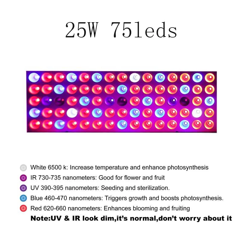  LED grow light 1000W 25W 50W Full Spectrum fitolampy for flowers Lettuce seeding Greenhouse grow te - 32997107701
