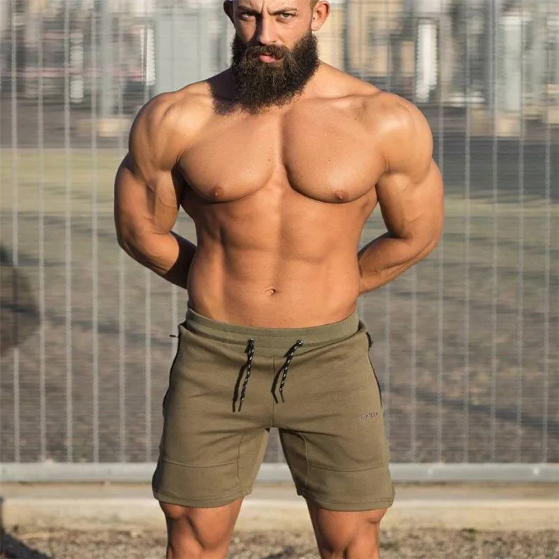 

2019 New Fashion Men Sporting Beaching Shorts Trousers Cotton Bodybuilding Sweatpants Fitness Short Jogger Casual Gyms Men Short