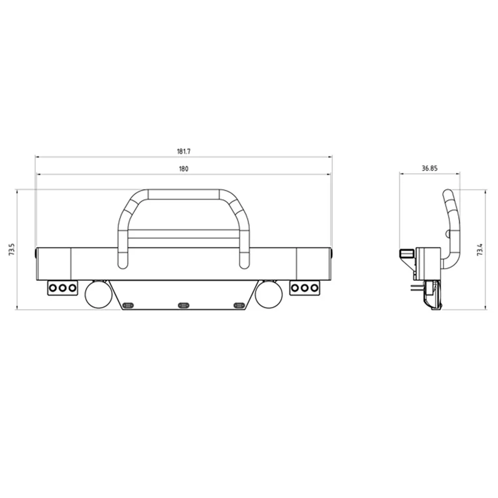 Металлический передний бампер светильник кой для 1/14 RC DIY TAMIYA King Hauler трактор