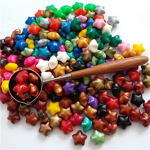 

100pcs wax + 1pcs vintage steel spoon sealing wax tablet pill beads granule/grain/strip sticks Wax seal ancient sealing wax 28