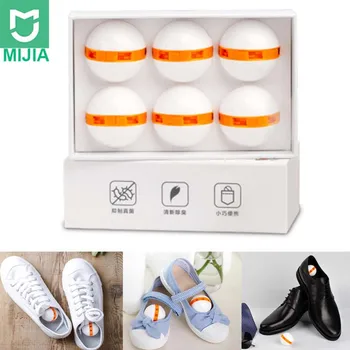 

XiaomiOrigina YouPin Clean Fresh Shoes Deodorant Dry Deodorizer Air Purifying Switch Ball Shoes Eliminator for Home Shoes 6pcs