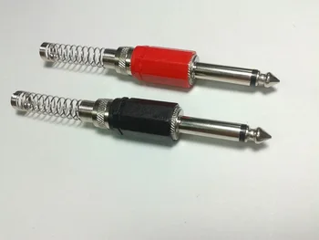 

20PCS 6.35mm 1/4 Mono male plug Spring Design Jack Audio Soldering connector