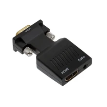 Мужской VGA на Женский HDMI видео конвертер адаптер до Full HD 1080P с 3,5 мм L/R аудио вход для ПК ТВ проектор