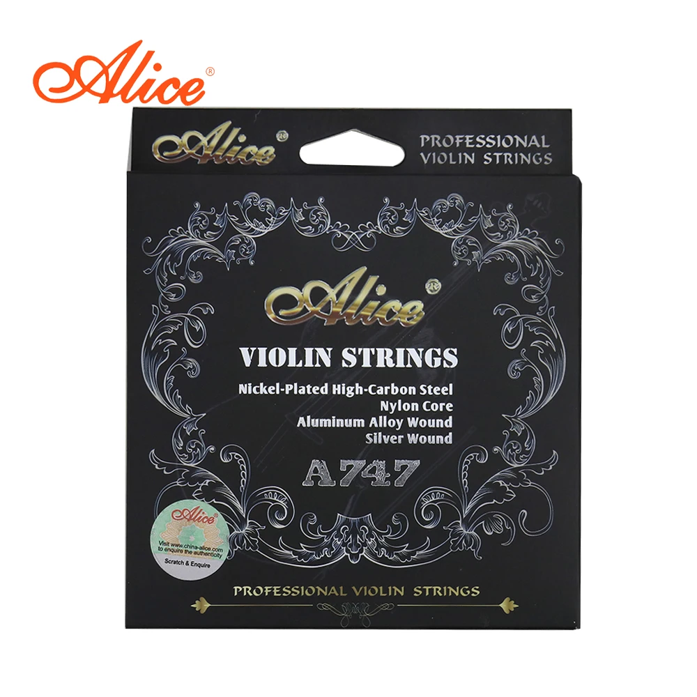 Alice A747 Violin Strings Nickel Plated Aluminum Alloy Silver Wound