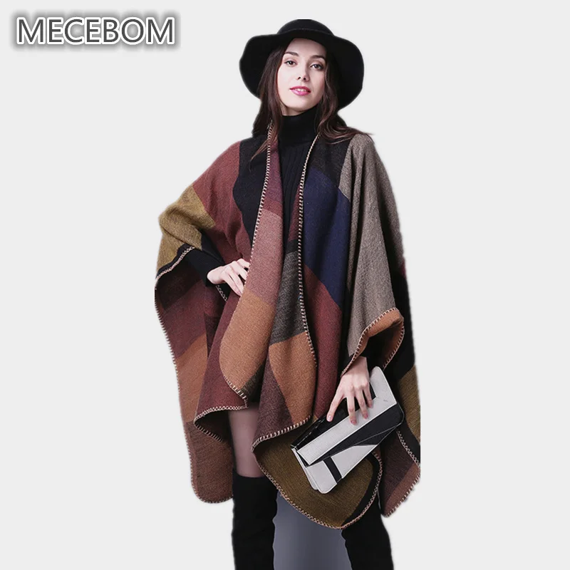Женские Модные пашмины oversize на осень-зиму теплые шерстяные scraf лоскутное цвет