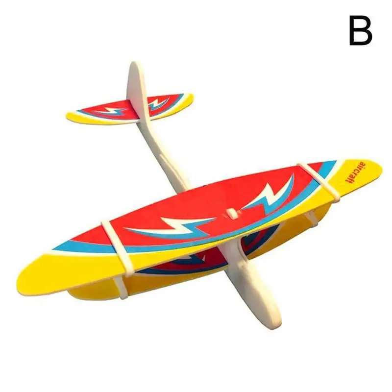 Ручной бросок самолет свободный-Летающий Fix крыло Прочный Epp пенопластовый конденсатор нормальный планер Сделай Сам самолет модель обучающая игрушка для детей - Цвет: B