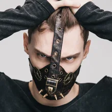 New Punk Cool Personality font b Mask b font Punk Rivets Anti Haze Air Cycling font
