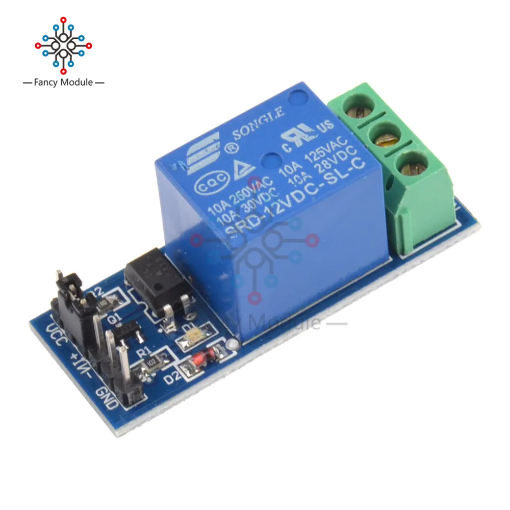 12 в 1/2/4/8 канальный релейный модульный оптрон для Arduino ARM AVR DSP PIC MSP AC 250V 10A DC 30V низкого уровня сигнала - Габаритные размеры: 1 Channel