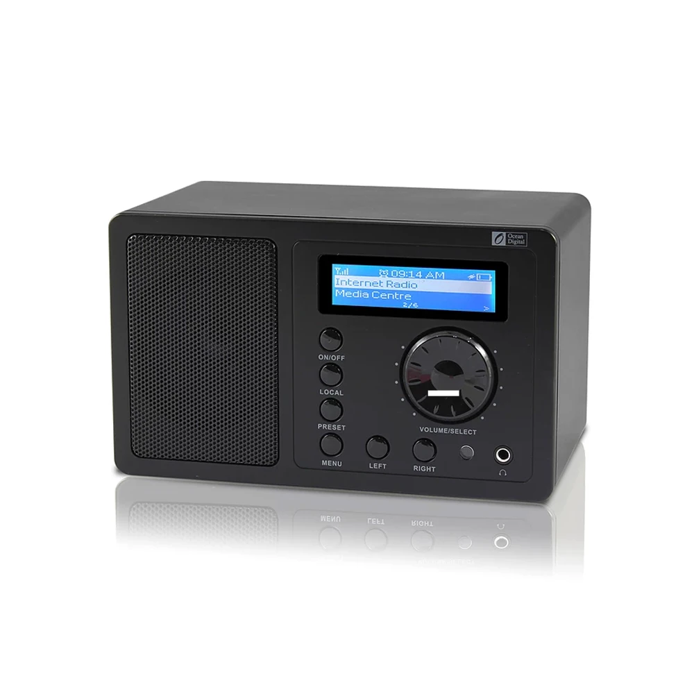 

Internet WIFI Radio Ocean Digital WR-220BP WLAN Wi-Fi Connect Wireless Radio Built-in 2500mAh battery alarm no remote