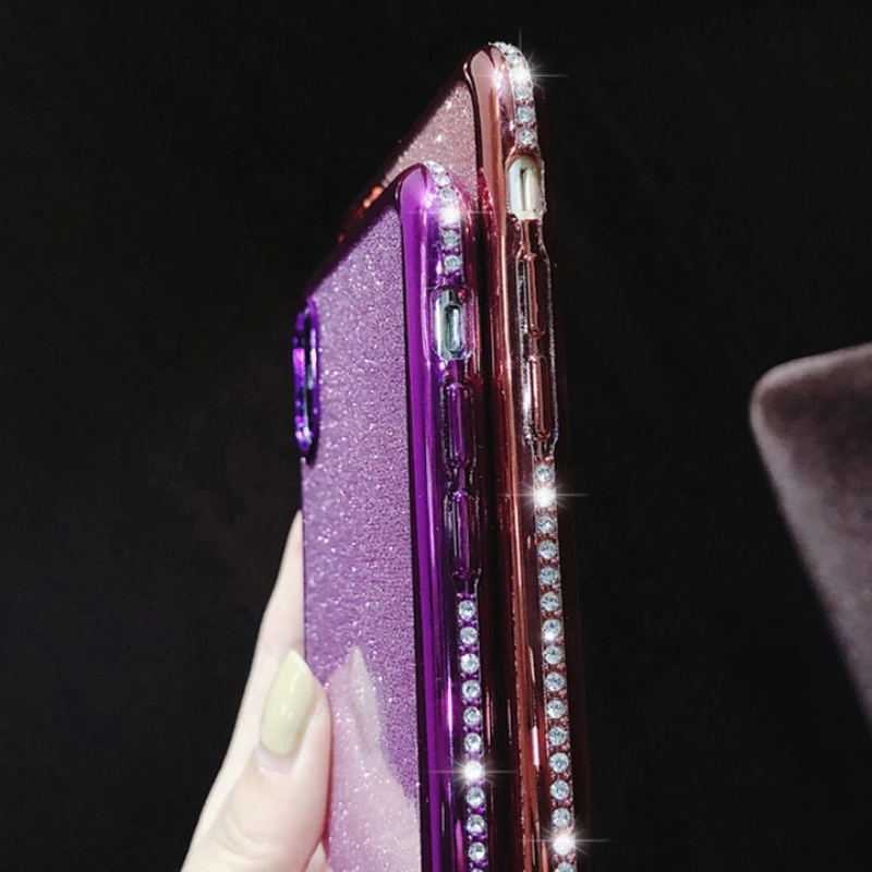 Bling Glitter Case For Huawei honor 7A 7X 7C 8X 8A 9 V 10 Lite 20 i 9X Pro Y5 Y6 Y7 Prime Y9 2018 2019 Diamond Rhinestone Cover Bling Glitter Case For Huawei honor 7A 7X 7C 8X 8A 9 V 10 Lite 20 i 9X Pro Y5 Y6 Y7 Prime Y9 2018 2019 Diamond Rhinestone Cover