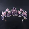 Luxury Baroque Purple Crystal Pearl Bridal Crown Tiara Magnificent Rhinestone Diadem for Bride Headband Wedding Hair Accessories ► Photo 1/6