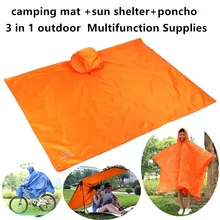 Переносной плащ пончо коврик для кемпинга водонепроницаемый солнцезащитный чехол 3 в 1 рюкзак Водонепроницаемый чехол поставки тент для кемпинга на открытом воздухе