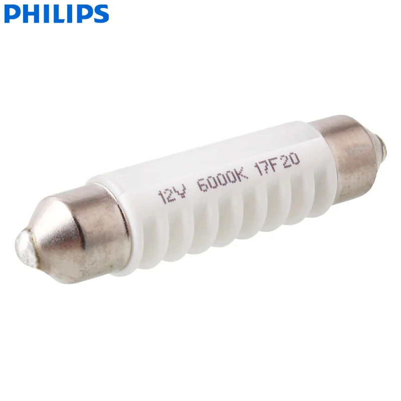 Philips Ultinon светодиодный Fest 43mm 12V 11864ULWX1 Festoon 6000K холодный белый светодиодный светильник поворотника для внутреннего освещения номерного знака(один