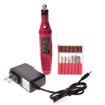 

1Set Professional Electric Nail Kit Nail Tips Manicure Machine Electric Nail Art Pen Pedicure 6 Bits Nail Art Tools Kit New Gift