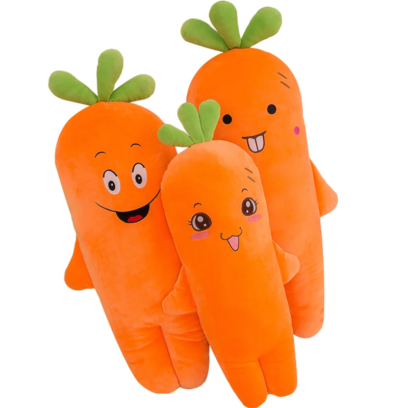 

50cm Creative Simulation Carrot Toy Baby Decoration Room Toys Stuffed with Down Cotton Super Soft Pillow Intimate Gift for Girl