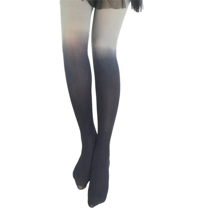 Дизайн, женские сексуальные колготки, градиентный цвет, обтягивающие, выше колена, высокие женские чулки, колготки, 80911 - Цвет: BK