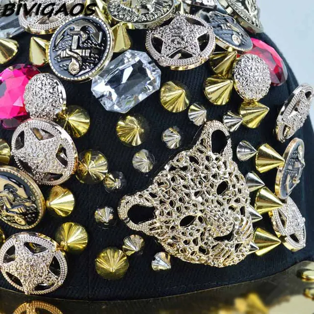 Rhinestone Rivet Baseball Cap 3