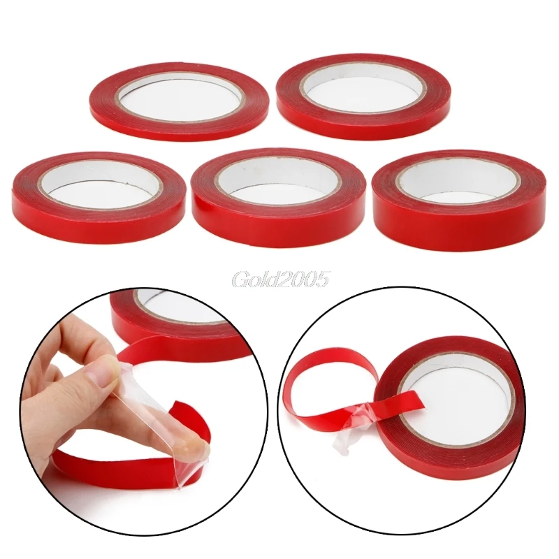 

5M Clear Double Sided Adhesive Tape PET Red Film Servo Tape for Phone LCD Screen July7 Drop Ship