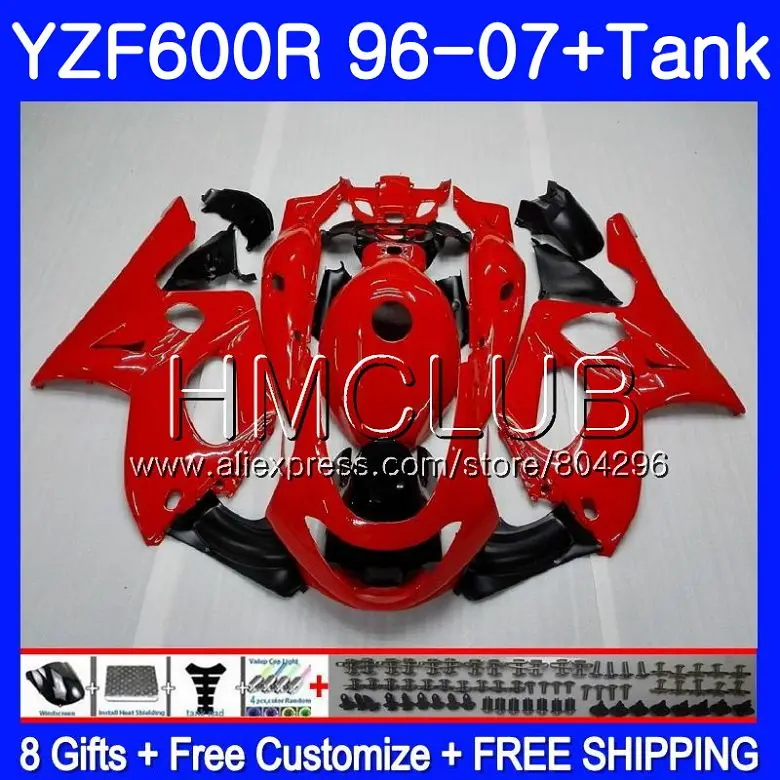 

Kit For YAMAHA Thundercat YZF600R 96 97 98 99 00 01 99HM12 YZF 600R YZF-600R 1996 1997 1998 1999 2000 2001 Fairing ALL Gloss red