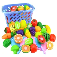 Пластиковые фрукты овощи режущие игрушки раннего развития и образования игрушки для малышей Детские игрушки для кухни пластиковые пищевые игрушки
