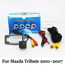 CCD Ночного Видения Камеры Заднего вида Для Mazda Tribute 2001 ~ 2007/RCA Проводной Или Беспроводной HD Широкоугольный Объектив/Транспортного Средства Резервного Копирования камера