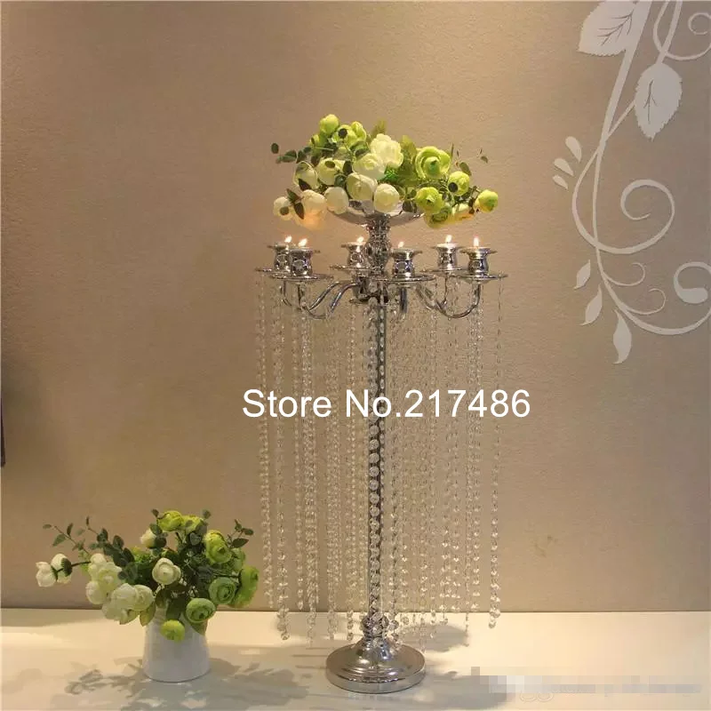 New style Tall acrylic Candle Holders /crystal candlestick for wedding