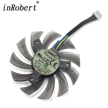 Ventilador cooler 75mm t128010su, cooler para gigabyte geforce gtx 670 780 980 r9 290 gt 1030 graphics placa de vídeo resfriamento