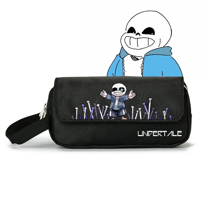 Игра Undertale Frisk Sans Скелет принт канцелярские принадлежности Sotrage сумка ручка чехол большой холщовый чехол для карандашей школьные сумки органайзер для путешествий