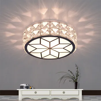 

5W Modern LED Crystal Ceiling Light Circular Mini LED Ceiling Lamp Rotunda Entrance light For Living Room Aisle Corridor