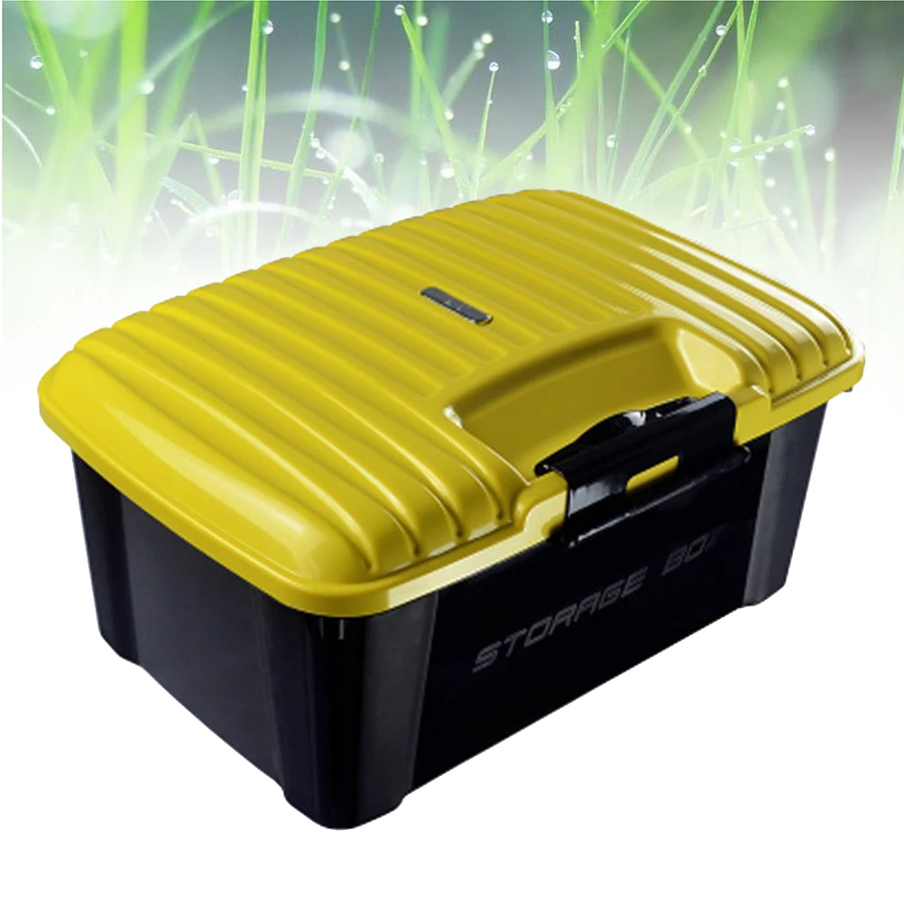 Автомобильный органайзер для багажника, автомобильный ящик для хранения багажник, коробка для хранения автомобиля, пластиковая многофункциональная коробка для хранения SUV(желтый
