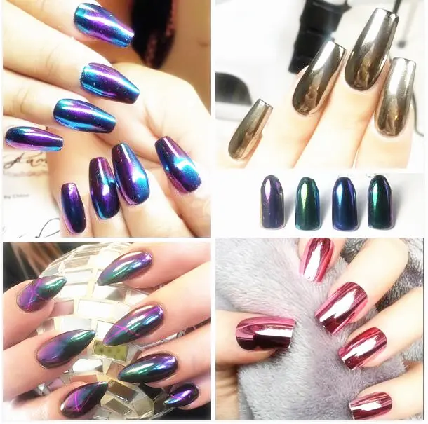 1g Box Gold Sliver Nail Glitter Powder Shinning Mirror font b Eye b font font b