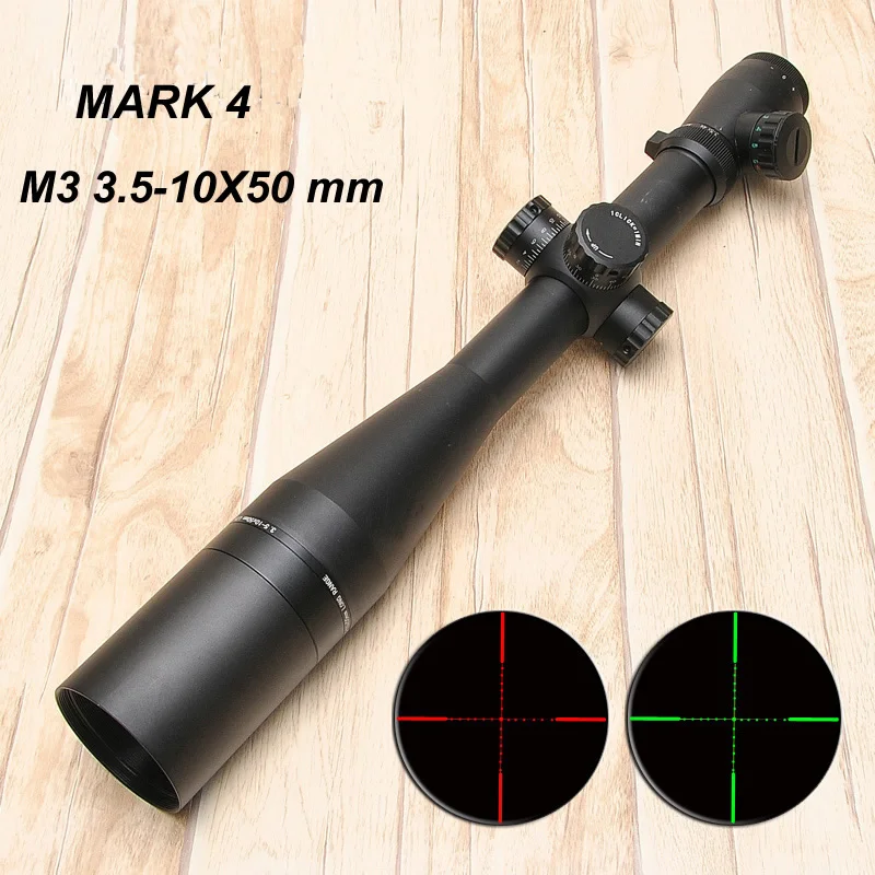 

Hunting MARK4 M3 3.5-10x50mm Riflescope 30mm Tube Diameter Mil-dot Reticle Hunting Scope Sight for Sniper