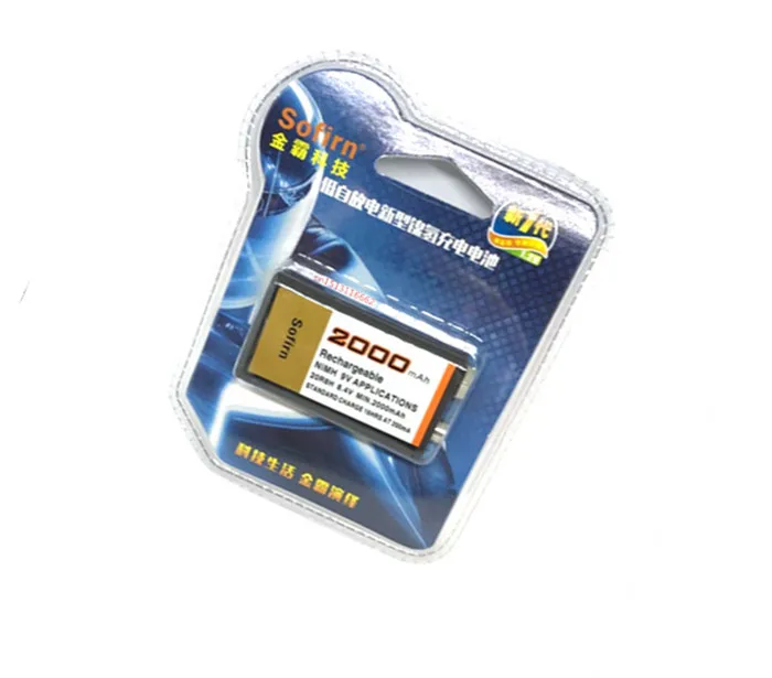 

1PCS Large-capacity 2000mAh 9V rechargeable battery 9 volt Ni-MH battery for Microphone