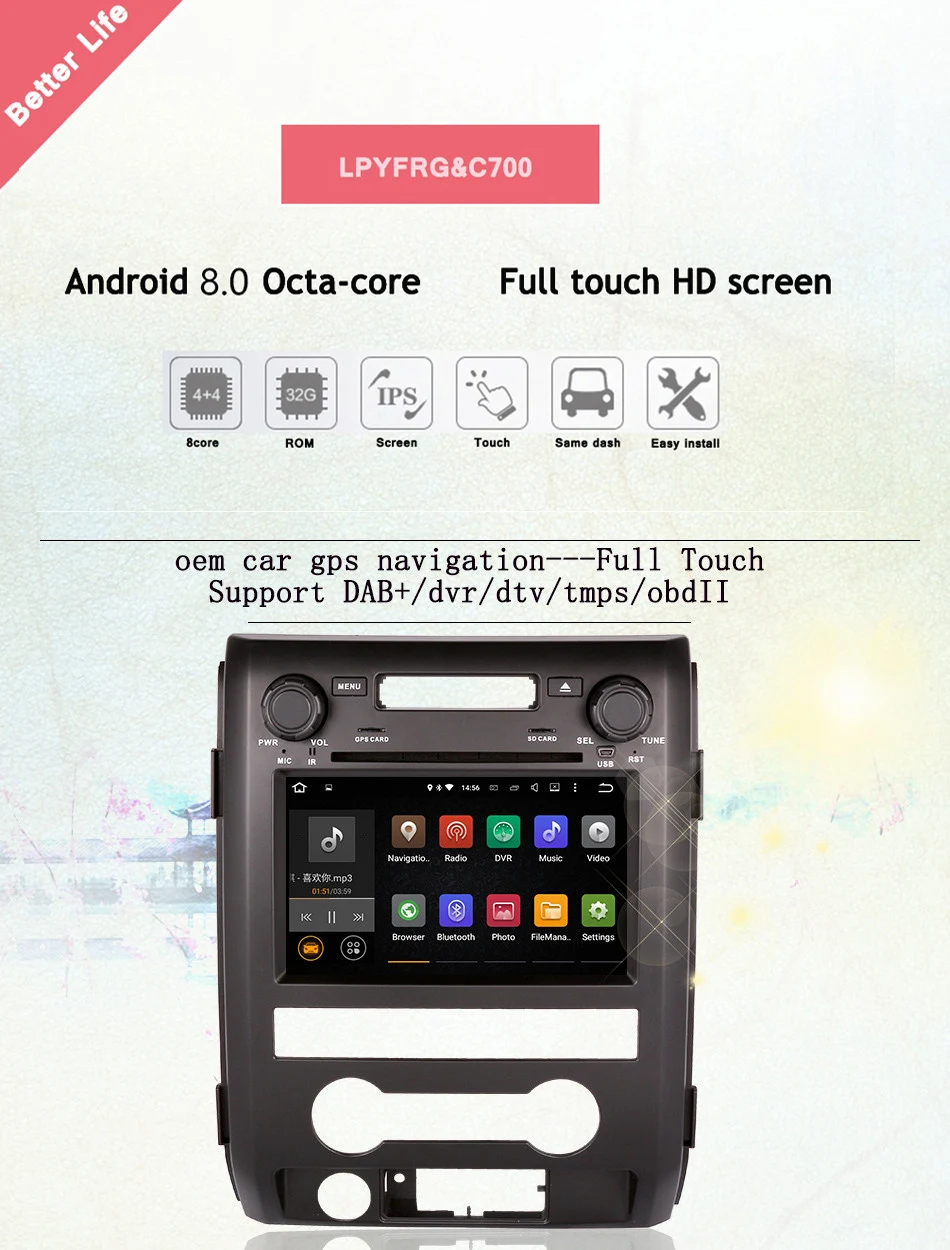 Flash Deal Android 9.0 Car DVD Player for Ford F150 3/4G wifi DVR Tape Recorder f150 car radio f150 dvd 2009 2010 2011 2013 2014 head unit 2
