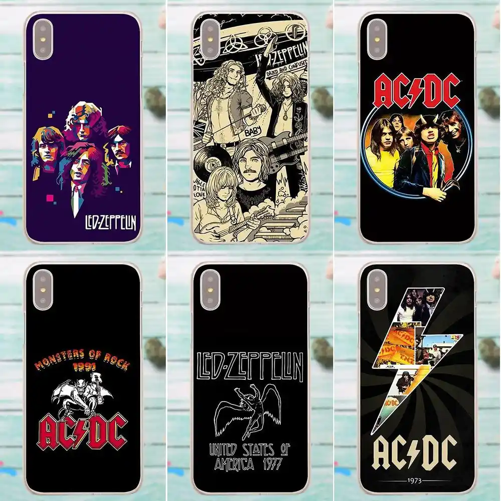 Led Zeppelin Acdc Bands Soft Tpu Cute Skin For Apple Iphone 4 4s 5 5c Se 6 6s 7 8 Plus X For Lg G3 G4 G5 G6 K4 K7 K8 K10 V10 V20 Aliexpress