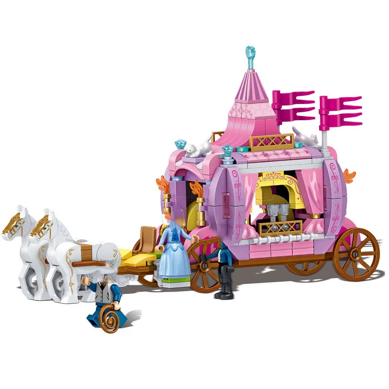 Pаспродажа Windsors замок принцесса КОРОЛЕВСКАЯ КАРЕТА строительные блоки игрушка Золушка Принцесса блоки кирпичи совместимая серия для девочек