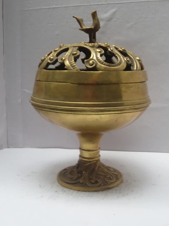 

Metal Crafts Chinese home decoration brass carving incense burner,Flower Bird incense burner