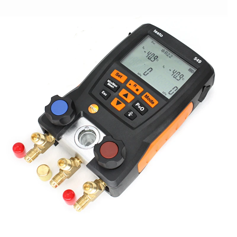 Testo 549 Set Di Misuratori Per Collettori Digitali Per Kit Di Tester Per Sistemi Hvac Digitali Manometro Lcd Strumenti Di Climatizzazione Pressione D