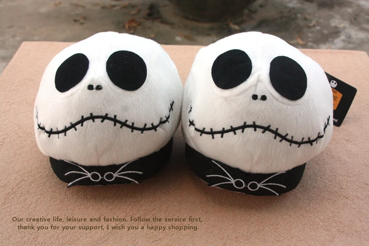 

Anime Cosplay Shoes Cartoon Nightmare Before Christmas Jack Skellington Slippers Women Men Adult Slippers Plush Winter Slipper