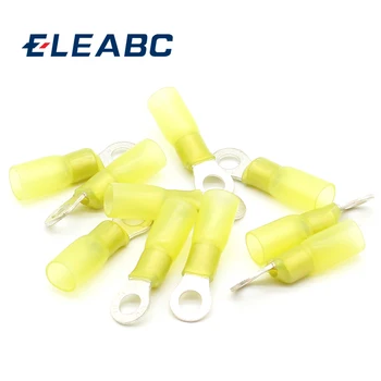 

50pcs RV5.5-5 Yellow Ring Insulated Wire Connector Crimp Terminal Cable Connector waterproof Thermal shrinkable terminal