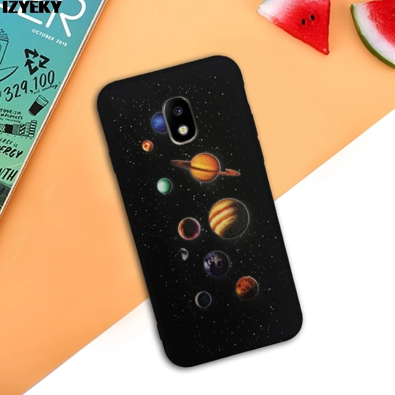 IZYEKY Case for Samsung Galaxy J3 2016 J5 J7 2017 moon space Animal bear cat cover for Samsung J530 J5 Pro (2017) J330 J530