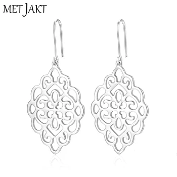 

MetJakt Classic Vintage Bohemia Drop Earrings 925 Sterling Silver Silver Earring for Women Birthday Party Fashion Jewelry