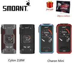 Бесплатный подарок! Smoant Charon Mini 225 Вт мод против Smoant Cylon Вт 218 Вт мод мощность на 18650 батареи Vape коробка мод против сопротивления мини/Smoant Набу