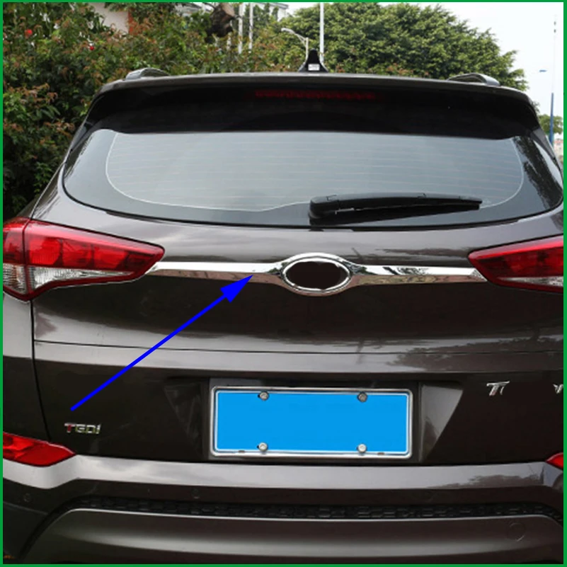 

Car-styling Rear Trunk Lid Cover Trim For Hyundai Tucson 2015 2016 2017 Tailgate Boot Back Door Trim Strip Hatch Molding Garnish