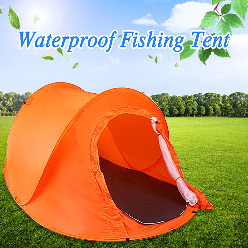 

Outdoor Double 2 Persons Camping Tent Automatic Quick Open Waterproof Sunshade Canopy Beach Tent Hiking Sunshelter